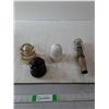 Image 1 : Glass Insulators, White CPR Brown Porcelain ( large and small Dominion)