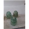 Image 2 : (6)  Dominion Clear Glass Insulators (3 turning Blue)