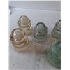 Image 3 : (7) Dominion Clear Glass Insulators ( some Turning Blue)