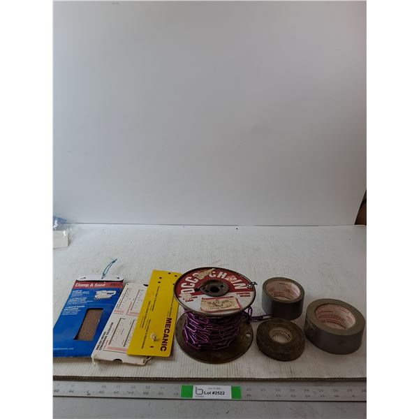 Sandpaper, Purple #4 Chain, Duct Tape
