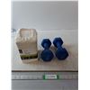 Image 1 : (2) 8 Lbs Dumbells, and Mainstay King Size Flat Sheet