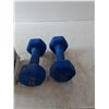 Image 2 : (2) 8 Lbs Dumbells, and Mainstay King Size Flat Sheet