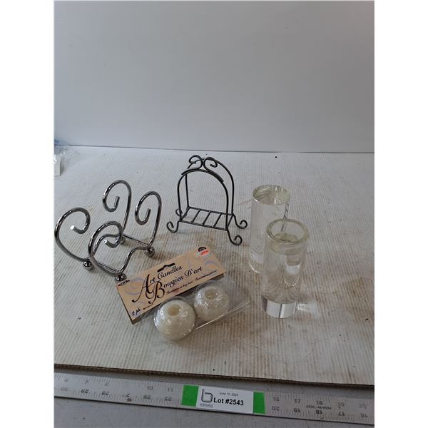 Candle Holders, Napkin Holders, Misc