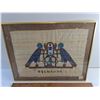 Image 2 : Carved Wall Decor and Framed Egyptian Papyrus Art 21 x 16"