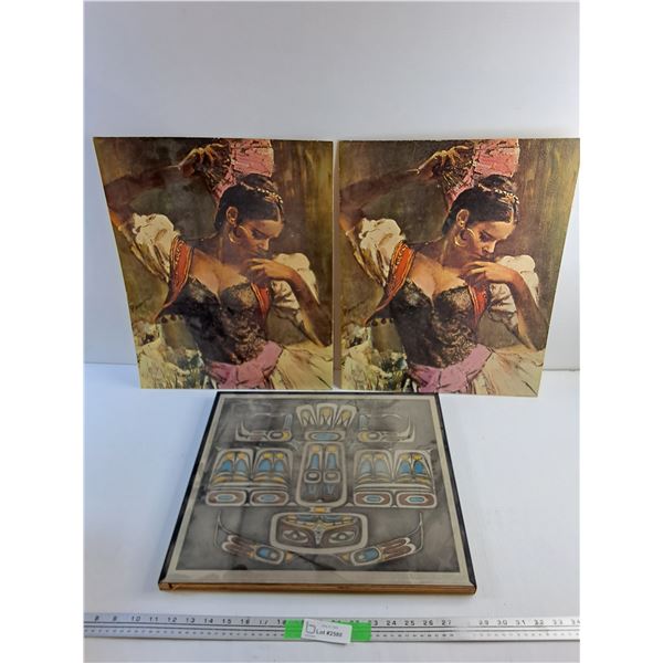 (3) Wall Art Decor 18 x 16"