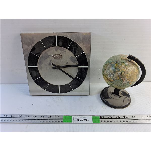 Electronic Wall Clock and Miniature Globe