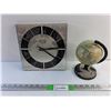 Image 1 : Electronic Wall Clock and Miniature Globe