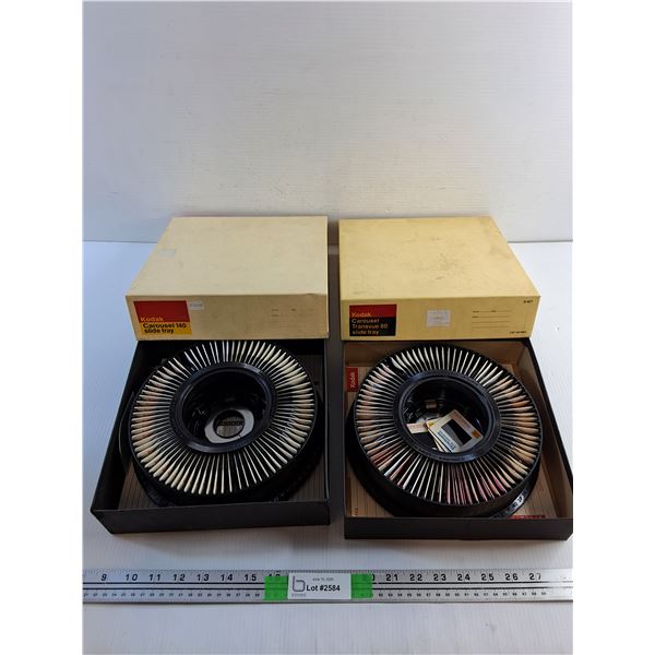 Kodak Carousel 140 and Transvue 80 Slide Trays