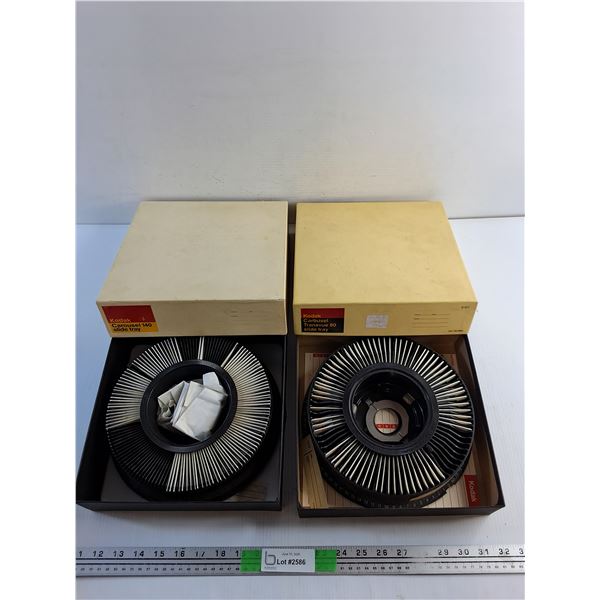 Kodak Carousel 140 and Transvue 80 Slide Trays