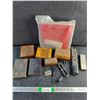 Image 1 : Knife Sharpening Block, Jewelry Boxes, Remotes, Mitsubishi TV Owners Guide and Misc