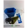 Image 1 : (2) Buckets, Scarf, Christmas Lights, Air Pillo Insoles and Sprayer
