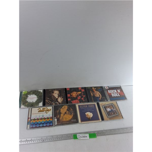 (9) CD - Elton John, Garth Brooks, Michael Bolton, Misc