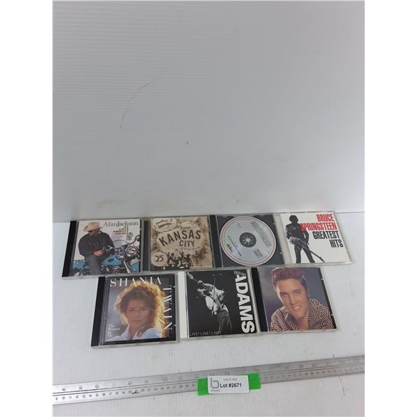(7) CD - Shania Twain, Bruce Springsteen, Elvis Presley, Misc