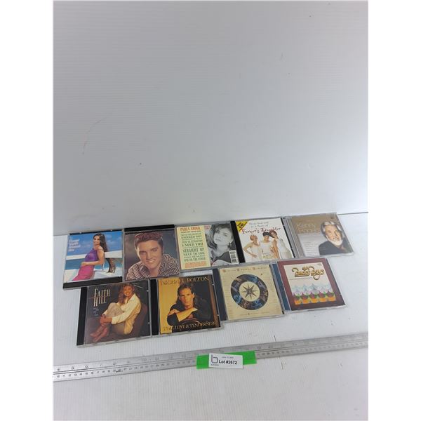 (9) CD - Faith Hill, Elvis Presley, Kenny Rogers, Misc