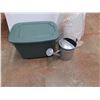 Image 2 : *Plastic Wrap 54" W, Plastic Tote with Lid and Galvanized Watering Can - Cannot Ship