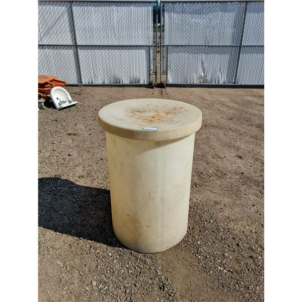 **Large Plastic Barrel and Lid- Cannot Ship
