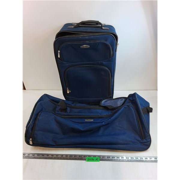 (2) Cambridge Rolling Luggage (Duffle Bag 28" Length, Suit Case 22" x 14" x 7")