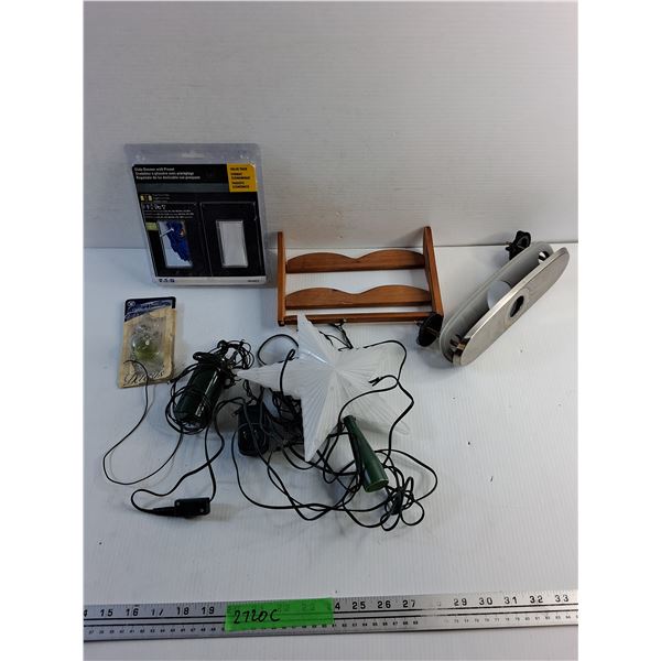 Slide Dimmer with Preset, Pull Chain, Christmas Tree Light Up Ornament and Misc