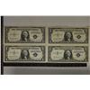 Image 1 : 4-CRISP AU / UNC $1 SILVER CERTIFICATES: 1935, 57