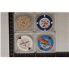 Image 1 : 4-$1 CASINO CHIP TOKENS: SOARING EAGLE, MONTE