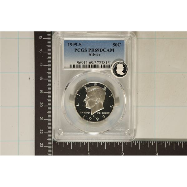 1999-S SILVER KENNEDY HALF DOLLAR PCGS PR69 DCAM