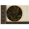 Image 1 : GOLD ELECTROPLATED 1999 AMERICAN SILVER EAGLE. UNC