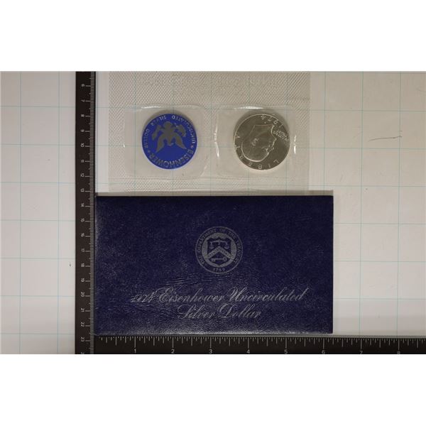 1974 IKE SILVER DOLLAR (BLUE PACK)