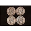 1939, 40, 42 & 43-D WASHINGTON SILVER QUARTERS