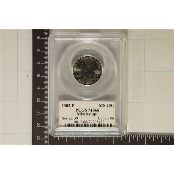 2002-P MISSISSIPPI QUARTER PCGS MS68