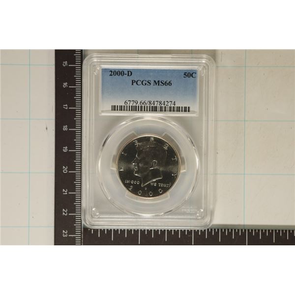 2000-D KENNEDY HALF DOLLAR PCGS MS66