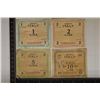 Image 1 : 4-1943 ITALY MILITARY PAYMENT CERTS: 1, 2, 5 & 10