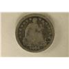 Image 1 : SEMI KEY 1844-O SILVER SEATED LIBERTY 1/2 DIME IN