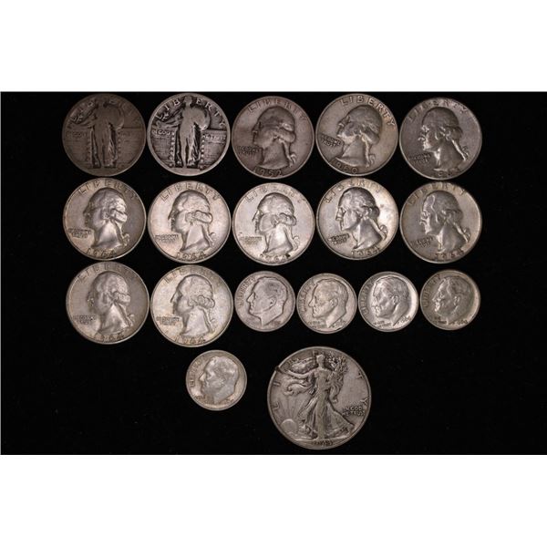 $4 FACE VALUE OF 90% US SILVER COINS: 1-1943