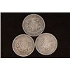 Image 2 : 1883 NO CENTS, 1909 & 1912 LIBERTY "V" NICKELS