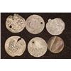 Image 1 : 6 SILVER DIME SIZED OTTOMAN EMPIRE PARA COINS: