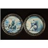 Image 1 : 2-SILVER PLATED 1 OUNCE COLORIZED POLAR BEAR