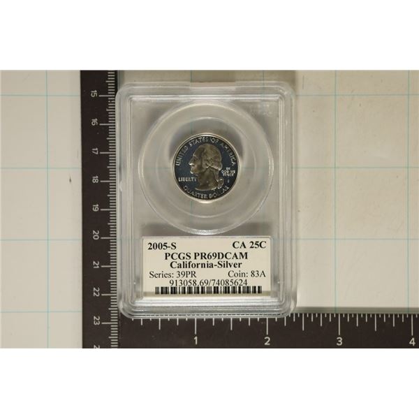 2005-S SILVER CALIFORNIA QUARTER PCGS PR69 DCAM
