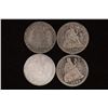Image 1 : 1854, 76 & 2-1877 SILVER SEATED LIBERTY DIMES