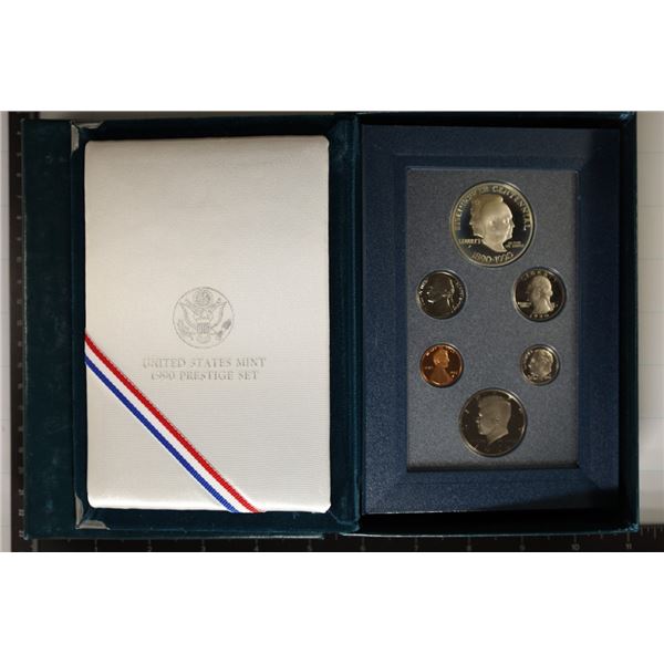 1990 US PRESTIGE PROOF SET WITH BOX AND