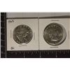 Image 1 : 2-SILVER FRANKLIN HALF DOLLARS: 1963 BU & 1952-AU