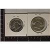Image 2 : 2-SILVER FRANKLIN HALF DOLLARS: 1963 BU & 1952-AU