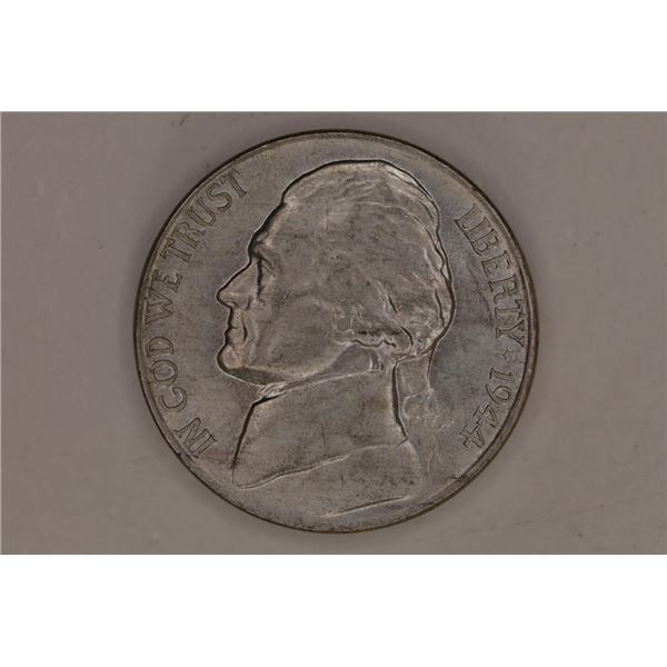 1944-P 35% SILVER JEFFERSON WAR NICKEL UNC