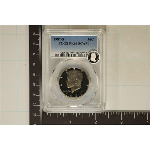 1987-S KENNEDY HALF DOLLAR PCGS PR69 DCAM