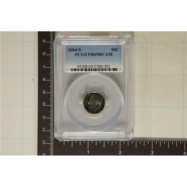 2004-S ROOSEVELT DIME PCGS PR69 DCAM