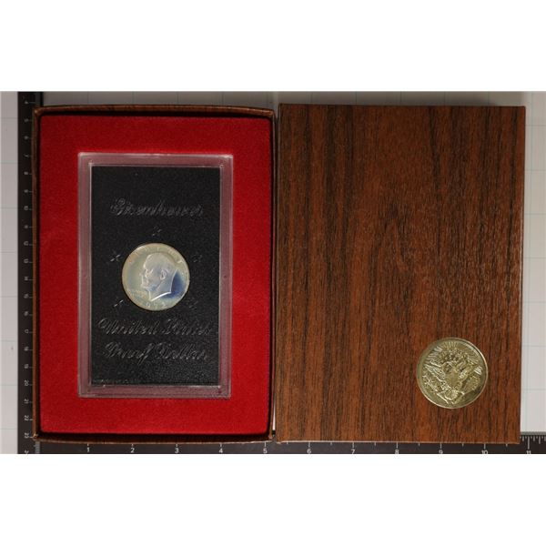 1972-S PF IKE SILVER DOLLAR (BROWN PACK)