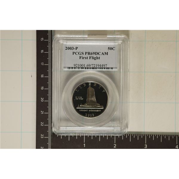 2003-P US FIRST FLIGHT HALF DOLLAR PCGS PR69 DCAM