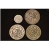 Image 1 : 4 MEXICO SILVER COINS: 1925-20 CENTAVOS, 1957,