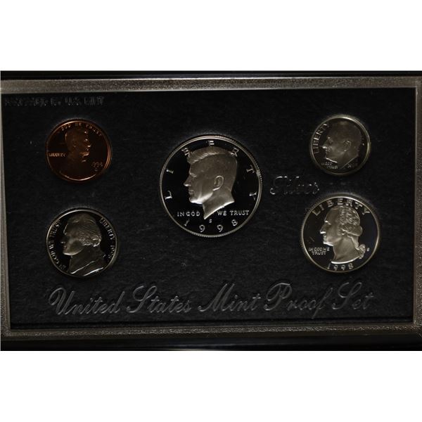 1998 US SILVER PREMIER PROOF SET (WITH BOX) AND