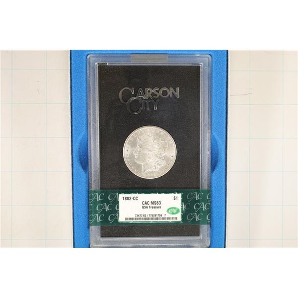 1882-CC GSA MORGAN SILVER DOLLAR (UNC) CAC MS63