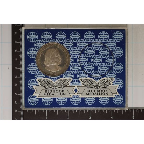 1992 46TH ANNUAL REDBOOK 1 TROY OZ .999 FINE SILV.